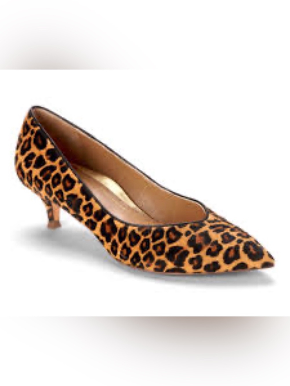 Vionic Josie Pointed Toe Leopard Print Calf Hair Pumps Women Size 6